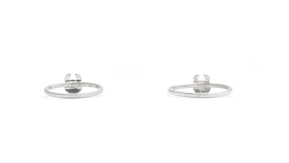 UAMOU SILVER RING (MIRROR/MAT)
