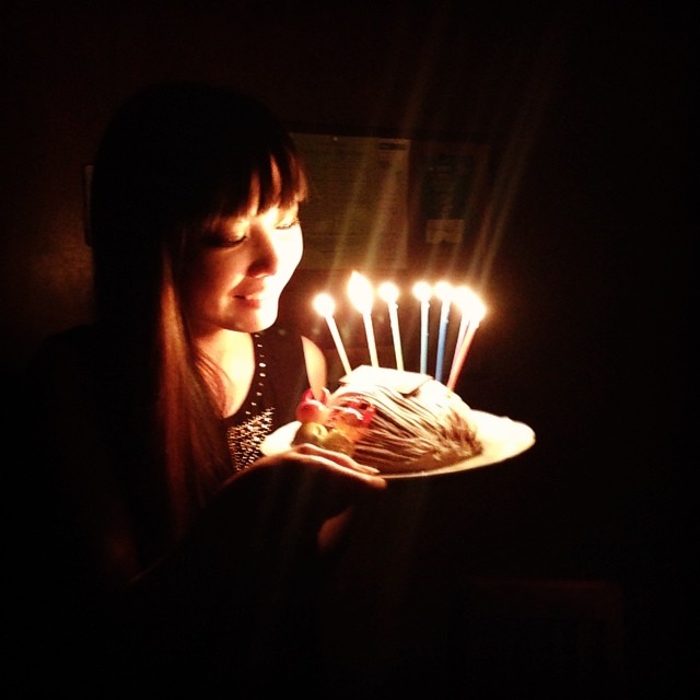 兄から深夜のバースデーケーキ！！ #midnight #birthday #cake