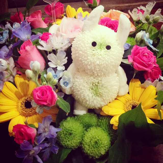 カイジュウブルーさま かわいいお花ありがとうございます！！！！ UAMOU EXHIBITION “SOGNI STRANI” at VOILLD 2014年10月17日(金) ～ 10月26日(日)