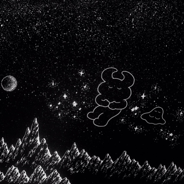 FLOATING IN THE NIGHT SKY www.uamou.com #uamou #art #drawing