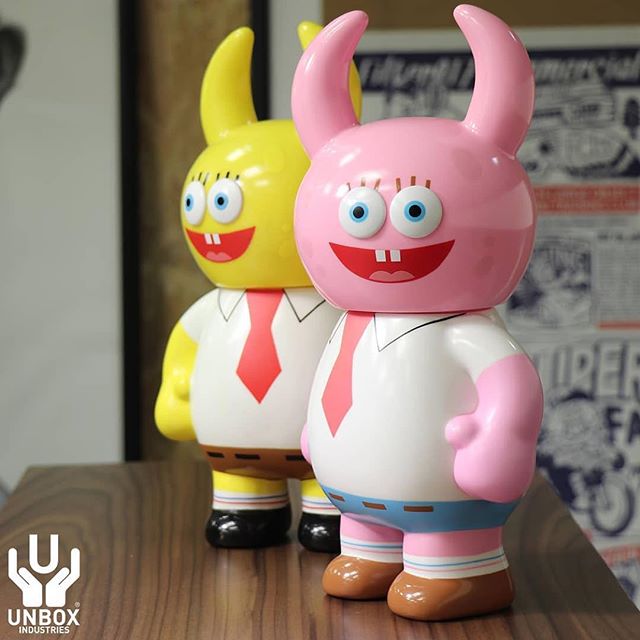 Repost from @unboxindustries UAMOU x @nickelodeon giant size Spongebob Squarepants Uamou pink variant special edition goes on sale Saturday 14th June at store.unboxindustries.info #madebyunbox #unbox #nickelodeon #uamou #spongebob #biguamou #スポンジボブ #ウアモウ #ソフビ