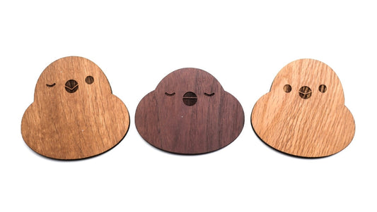 WOODEN CHICKEN COASTERS!