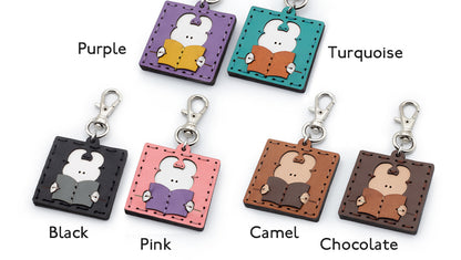 BOOK UAMOU LEATHER KEY CHAIN