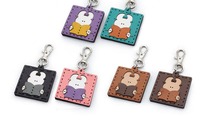 BOOK UAMOU LEATHER KEY CHAIN